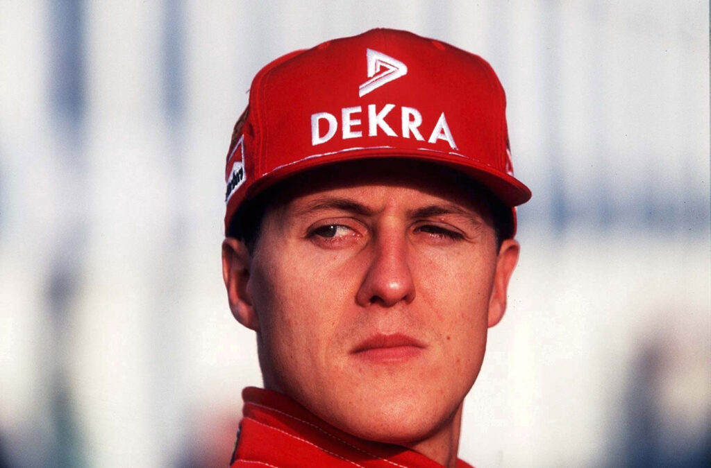 Michael Schumacher pictured during Jerez testing in 1997